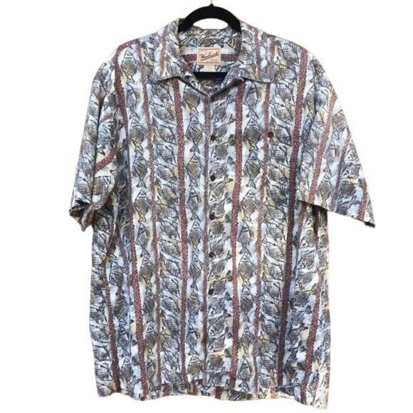Woolrich Other - Woolrich Outdoor Wear Fish Shirt Hawaiian Style Vintage Oxford Shirt Size XL